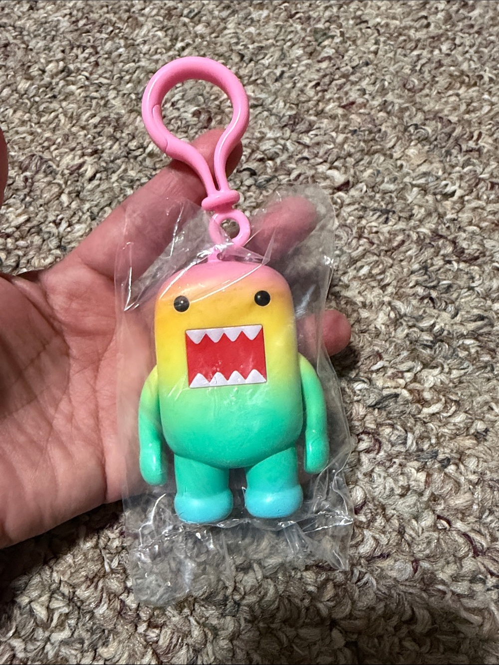 Domo Clip On Keychain Gradient Monster Keychain